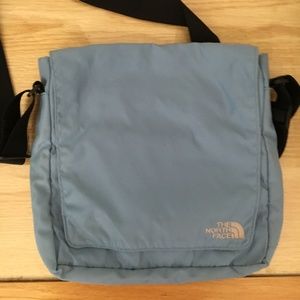 North face messenger bag baby blue